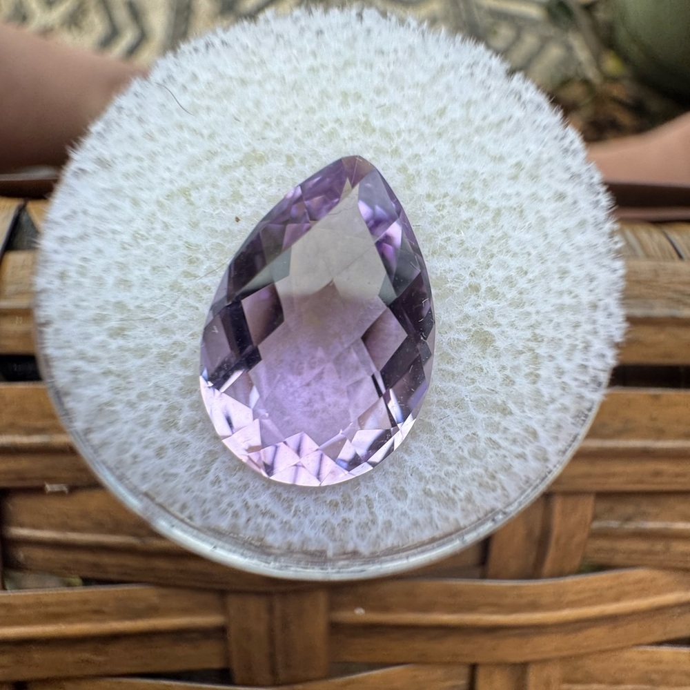 5.25ctw genuine pear amethyst loose in gem jar - Picture 14 of 15